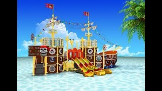 WATER PLANET ÇOCUK HAVUZUNDA KORSAN GEMİSİ VE DENİZALTI Water Planet Aqua Park (Okurcalar/Alanya)