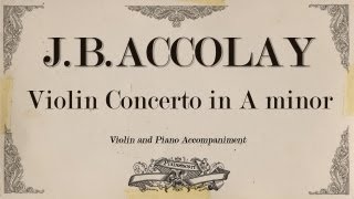 J.B. Accolay violin concerto in A minor - Piano Accompaniment