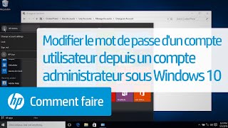 Modifier le mot de passe d'un compte utilisateur depuis un compte administrateur sous Windows 10