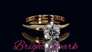 Помолвочное кольцо из желтого золота с муассанитом 1 карат Melissa от Bright Spark