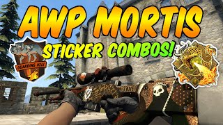 The BEST AWP Mortis Sticker Combinations in CS:GO!