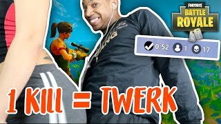 1 KILL = TWERK w/ DOMI ON FORTNITE (INSANE ENDING)!!!
