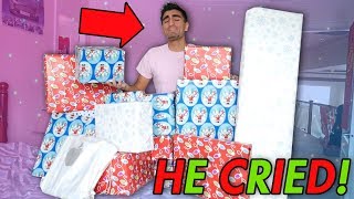 GIANT SURPRISE ADVENT CALENDAR UNBOXING FOR BF! (emotional)