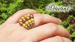 Aula de Bijuteria: Anel de cristais e missanga DIY Vintage