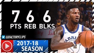 Jordan Bell 1st NBA Start Highlights vs Bulls (2017.11.24) - 7 Pts, 6 Reb, 4 Ast, 6 Blocks