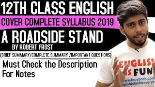 A Roadside Stand Robert frost) (12th Class English) (One Stop Destination for Academics)