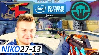 CSGO NiKo POV 27-13 / FaZe vs Immortals / Inferno / IEM Katowice 2017