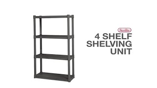 Sterilite 4 Shelf Shelving Unit