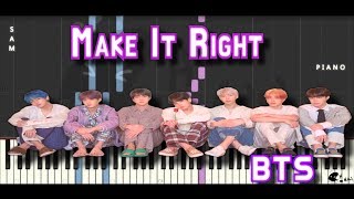BTS - make it right Easy Piano Sheet (쉬운악보) Piano Tutorial │ 쌤써니(SAMsunny)