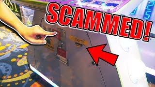 SCAMMED AT THE ARCADE! JACKPOT GLITCH