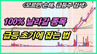 [급등주 검색식] 급등 초기 포착 발굴법 검색기 단타종목선정