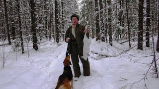 Охота зимой с гончими.