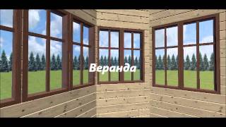 Дом из бруса 7х7, проект "Подмосковная усадьба".