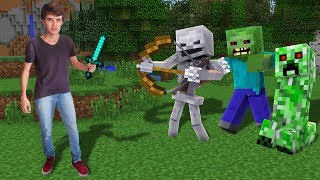 ENTREI DENTRO DO MINECRAFT NA VIDA REAL !