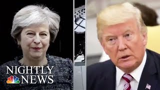 British Prime Minister May Criticizes Donald Trump Over London Subway Attack | NBC Nightly News