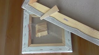 Как установить клинья в модульный подрамник с холстом