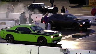 Demon vs Hellcat -1/4 mile drag race