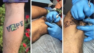 Первая татуировка/Мартыненко сделал тату "Vape"