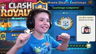 NEW MINER EMOTE! MINER DRAFT CHALLENGE - Clash Royale