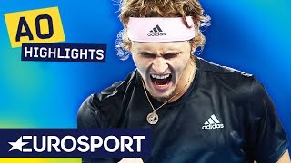 Alexander Zverev vs Jérémy Chardy Highlights | Australian Open 2019 Round 2 | Eurosport
