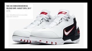 LEBRON JAMES TRUE “FIRST GAME” NIKE ZOOM GENERATION SNEAKERS ARE FINALLY RELEASING + RETRO RELEASE