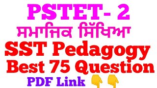 #PSTET-2 ਸਮਾਜਿਕ  ਸਿੱਖਿਆ  SST Pedagogy #pstet sst notes