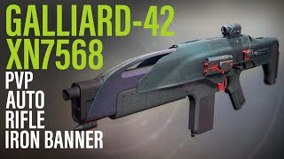 How Good is the Galliard-42 XN7568 in Pvp? Black Armory Auto Rifle Destiny 2