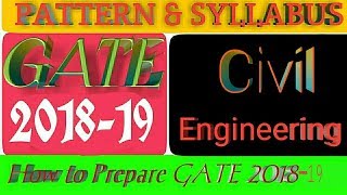 GATE 2019 Syllabus for Civil Engineering || How to Prepare for GATE 2019 || How to crack GATE