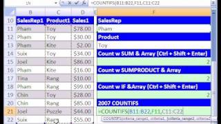 Excel Magic Trick #121: Count With More Than 1 Criteria Condition