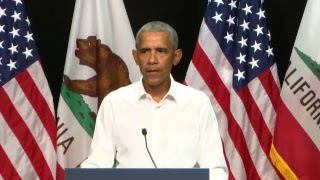 Former President Obama Speaks At Orange County Rally