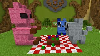 MINECRAFT KAWAII BUILD BATTLE | RADIOJH GAMES & DOLLASTIC PLAYS