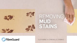 How to remove mud stains from a chenille fabric | FibreGuard Easy Clean Fabrics