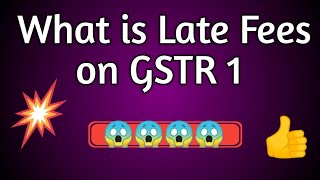 #gstr1 #gstr1latefee ||||Late fee ||(gstr1latefee)