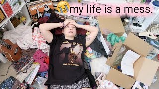 cleaning my extremely messy room... again