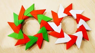 Membuat hiasan dinding paling mudah dari kertas origami/make easy wall hangings from origami paper