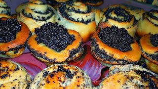 Как красиво завернуть булочки Выпечка с маком.