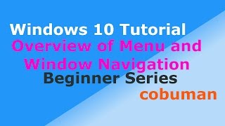 Windows 10 Beginner Tutorial Navigation
