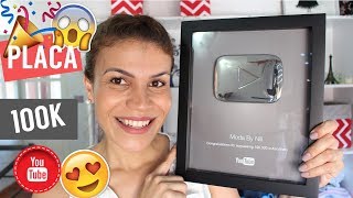 Placa de 100K do youtube | ModaByNill
