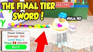 I GOT THE FINAL TIER SWORD IN NINJA MASTERS!! *INSANELY POWERFUL* (Roblox)