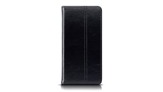 Samsung Galaxy A5 2016 Slim Fit Genuine Leather Wallet with Stand - Black