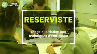 Initiation aux techniques d'état-major pour les jeunes officiers réservistes