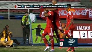Así fueron los tantos de la goleada de América sobre Atlético en la fecha 8 vuelta
