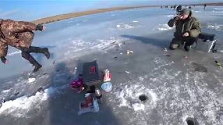 Хитрая зимняя ПЛОТВА и крупный ПЕСКАРЬ.Зимняя рыбалка 2018.