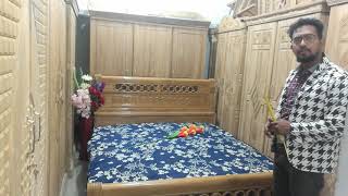 নতুন ডিজাইন এর খাট,সেগুন কাঠের