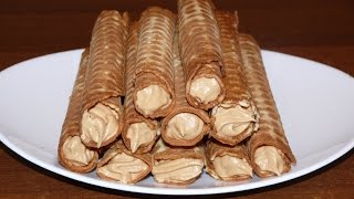ნამცხვარი მილები კრემით
