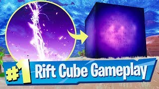 Fortnite Rift Cube Spawning Gameplay Footage - WHAT IS IT?!