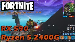Radeon RX 590: Fortnite Team Rumble FPS Test with Ryzen 5 2400G