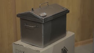 Коптильня 400х300х310 Крышка Домик с термометром