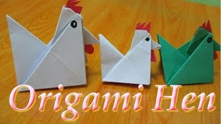 Origami-How to make origami Hen/Chicken|making easy paper Hen/chicken origami Instructions