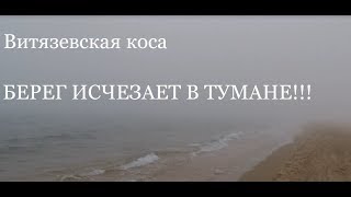 Анапа. Витязевская коса исчезла в тумане. Зайцы прячутся за белой пеленой.